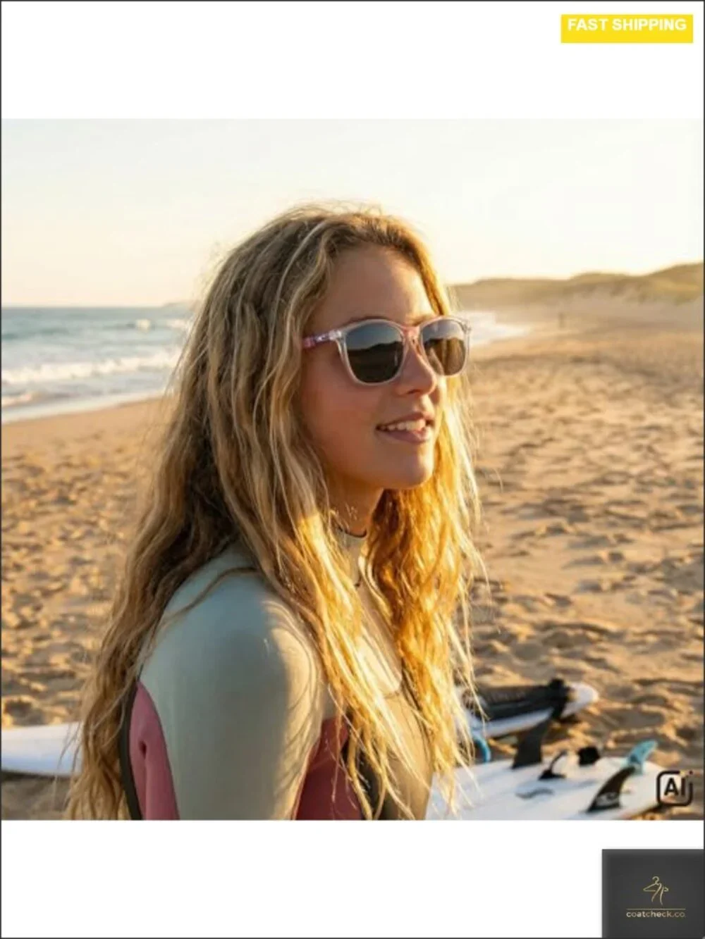 Polarized Square Sunglasses for Women, UV400 Protection, Includes Microfiber